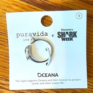 Pura Vida Shark Week Ring Size 9 NWT